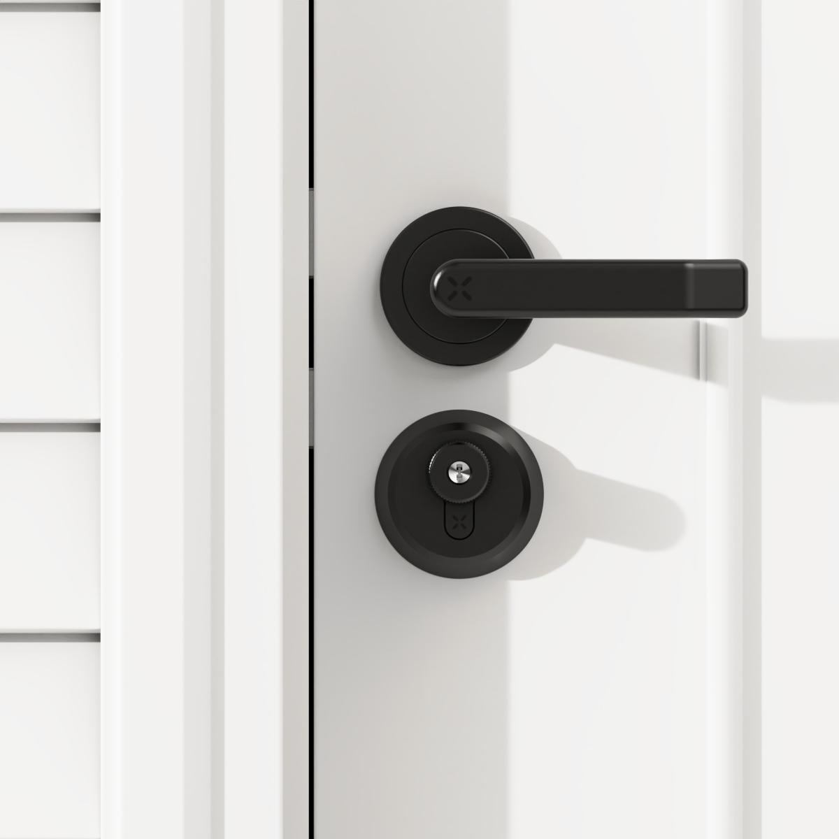ABS Black X smart lock fitted to a front door in Birmingham